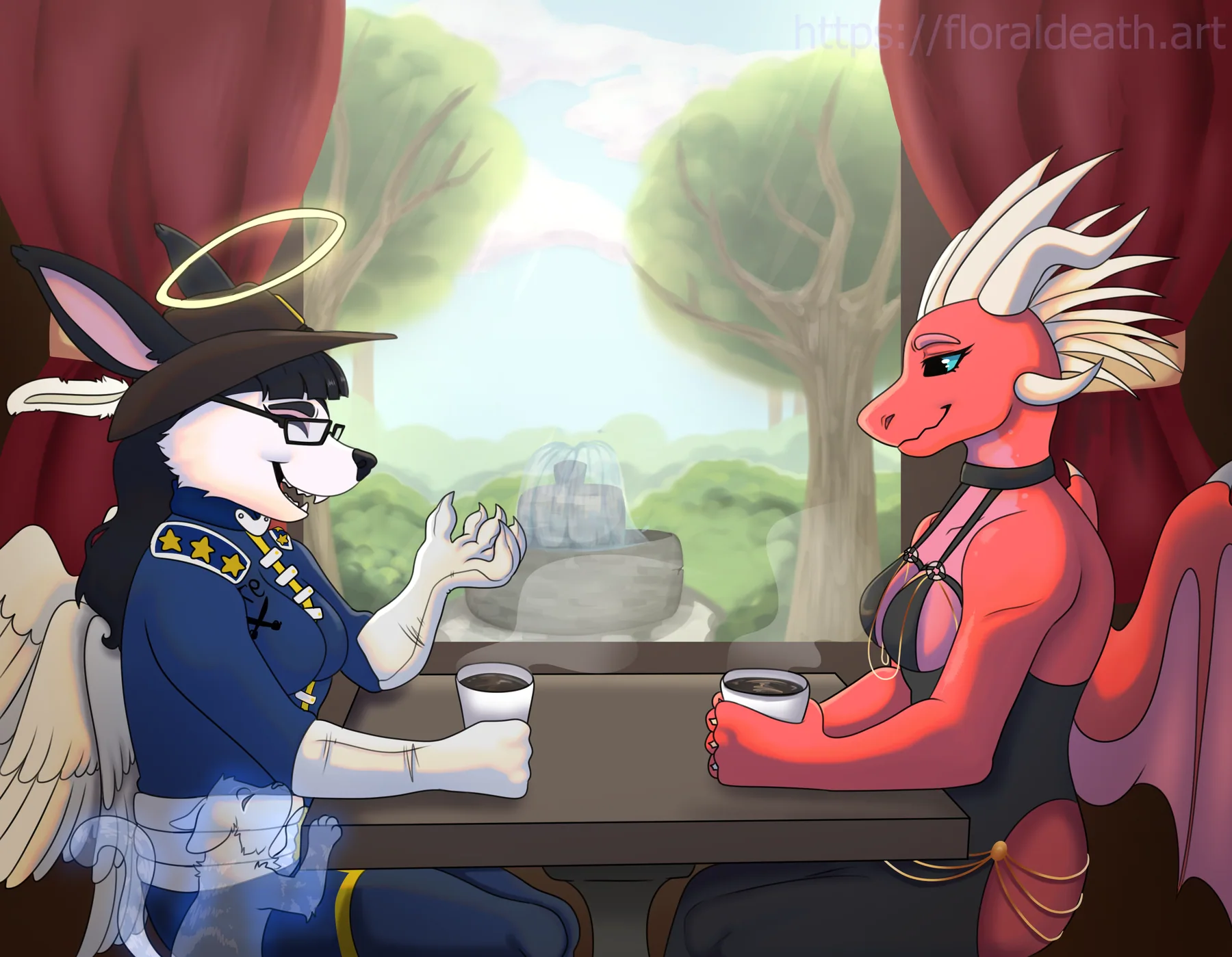 Artwork by FloralDeath: Tea for two